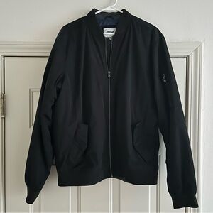 Classic Black Bomber Jacket L
